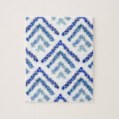 Boommetrisch zee glas - blauw legpuzzel (Verticaal)