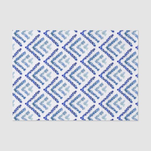 Boommetrisch zee glas - blauw tissuepapier (Voorkant)