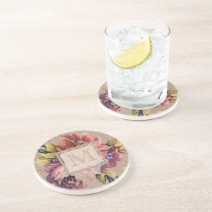 boommonogram zandsteen onderzetter