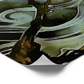 boomnachtscène volle maanzijde kunst schilderij poster (Hoek)