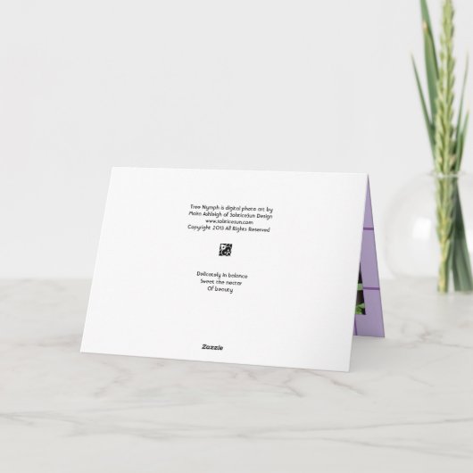 boomnimf kaart (Achterkant)