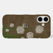 Boomnimf vlinder op een witte bloem Case-Mate iPhone case (Achterkant (horizontaal))