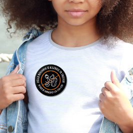 Boomnoten Allergie Badge Ronde Button 4,0 Cm