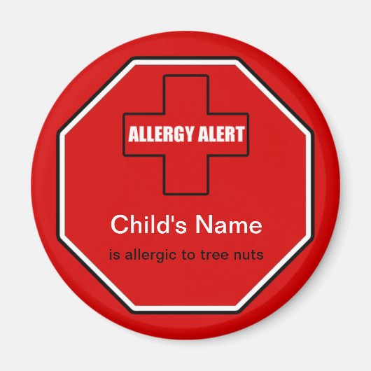 Boomnoten Allergy Medical Allergy Alert Magnet (Voorkant)