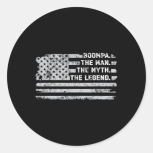 Boompa Het Man Mythe Legende Vaders Dag  Ame Ronde Sticker
