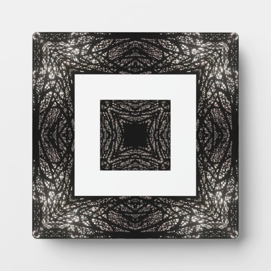 Boompatroon zwart-wit fotoplaat (Voorkant)