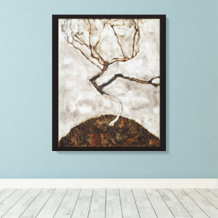 Boompje in de late herfst door Egon Schiele Canvas Afdruk