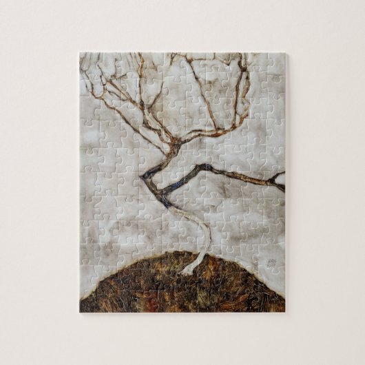 Boompje in de late herfst door Egon Schiele Legpuzzel (Verticaal)
