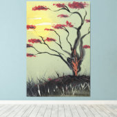 Boompje in het zonlicht canvas afdruk (Insitu (Houten vloer))