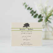 Boomplant in groen opslaan datum save the date (Staand voorkant)