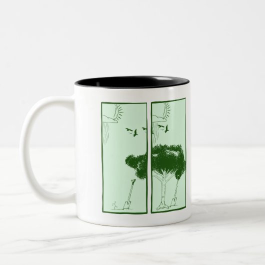 Boomplant Tweekleurige Koffiemok (Links)