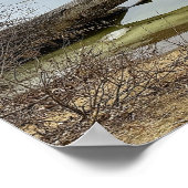 Boomreflectie in rivierposter poster (Hoek)