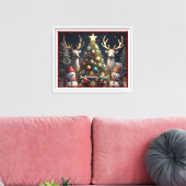 "Boomrijke kerstvreugde" Canvas Afdruk (Insitu (Woonkamer))