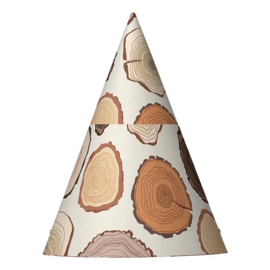 Boomringen Bos Doodle Patroon Feesthoedjes (Voorkant)