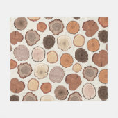 Boomringen Bos Doodle Patroon Fleece Deken (Voorkant (Horizontaal))
