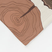 Boomringen Bos Doodle Patroon Fleece Deken (Hoek)