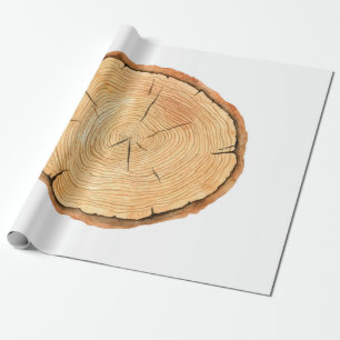 Boomringen. illustratie van de waterverf. met de h cadeaupapier