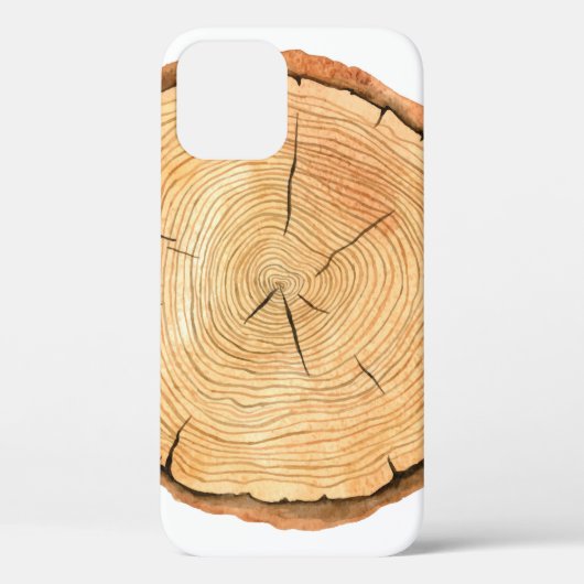 Boomringen. Waterverf illustratie. hand getekend Case-Mate iPhone Case (Achterkant)