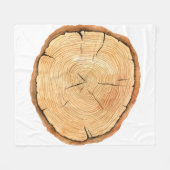 Boomringen. Waterverf illustratie. hand getekend Fleece Deken (Voorkant (Horizontaal))
