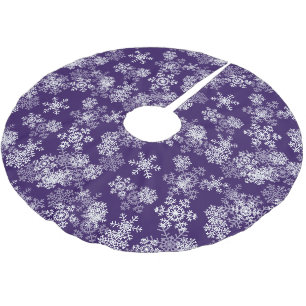 boomrok-sneeuwvlokken-Paarse Kerstboom Rok