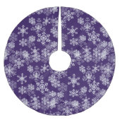boomrok-sneeuwvlokken-Paarse Kerstboom Rok (Voorkant)