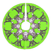 Boomrokken Kute rendierbruine hertenkatoengroen Imitatie Linnen Kerstboom Kleed (Voorkant)