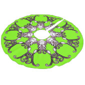 Boomrokken Kute rendierbruine hertenkatoengroen Imitatie Linnen Kerstboom Kleed (Gekanteld)