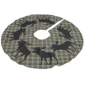 Boomrokken Land kerstbruine vlekjes Imitatie Linnen Kerstboom Kleed (Gekanteld)