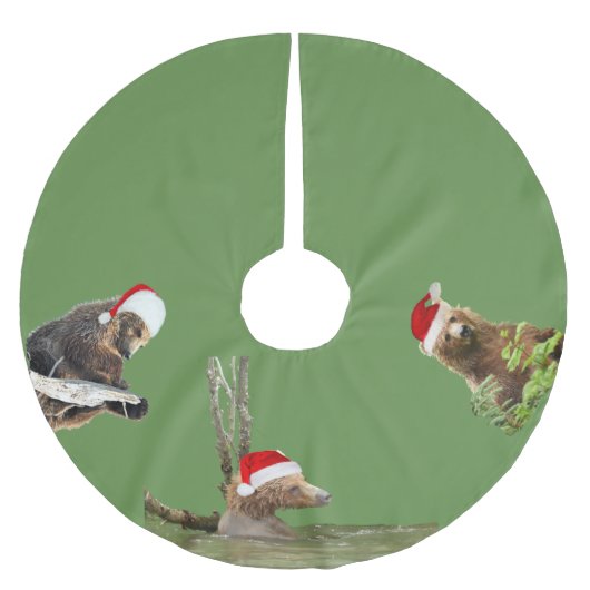 Boomrokken met grizzly beren kerstboom rok (Voorkant)