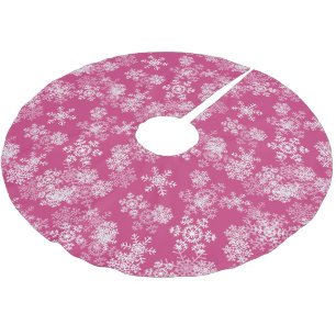 Boomrokken met sneeuwvlokken — Roze Kerstboom Rok