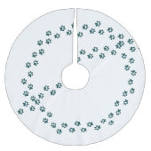 Boomrokken - pootafdrukken in verse sneeuw kerstboom rok (Voorkant)