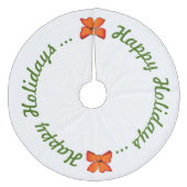 Boomrokken - Prettige feestdagen Fleece Kerstboom Rok (Voorkant)