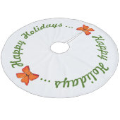 Boomrokken - Prettige feestdagen Fleece Kerstboom Rok (Gekanteld)