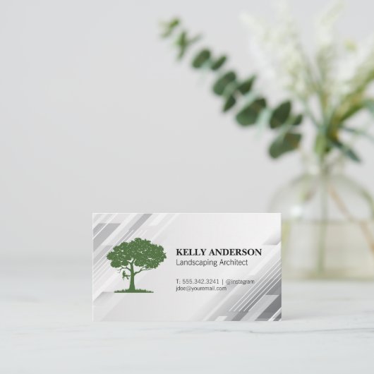 boomschaar | landschapsarchitect visitekaartje (Staand voorkant)