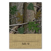 Boomschors bladeren en Burlap Place Card