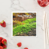 Boomschors in Herfstmos - Aangepaste Thanksgiving Servet (Insitu)