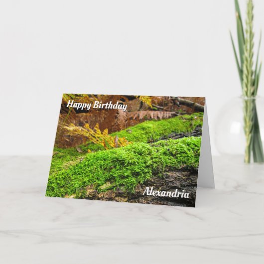 Boomschors in Herfstmos - Aangepaste Verjaardag Ka Kaart (Voorkant)