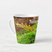 Boomschors in Herfstmos - Klein gepersonaliseerd Latte Mok (Linkerhoek)