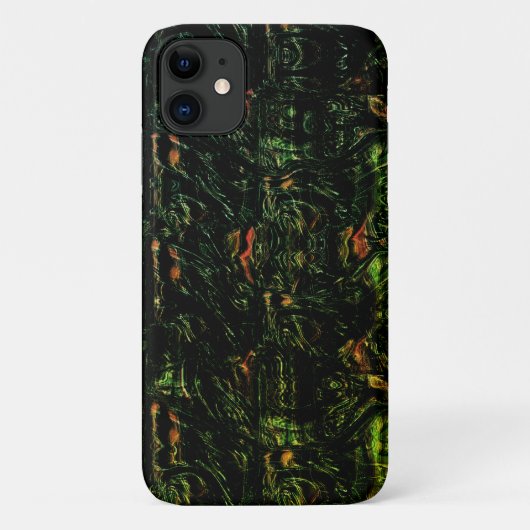 Boomschors onder groen gehammerd glas Case-Mate iPhone case (Achterkant)