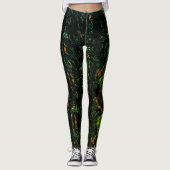 Boomschors onder groen gehammerd glas leggings (Voorkant)