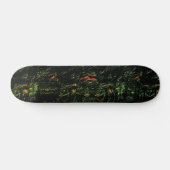 Boomschors onder groen gehammerd glas persoonlijk skateboard (Horizontaal)