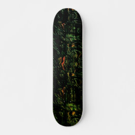 Boomschors onder groen gehammerd glas persoonlijk skateboard