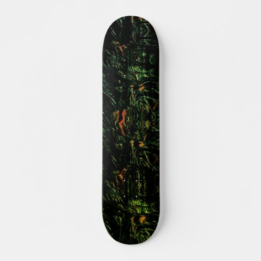 Boomschors onder groen gehammerd glas persoonlijk skateboard (Voorkant)