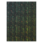 Boomschors onder groen gehammerd glas tafelkleed (Voorkant)