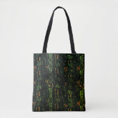 Boomschors onder groen gehammerd glas tote bag (Voorkant)