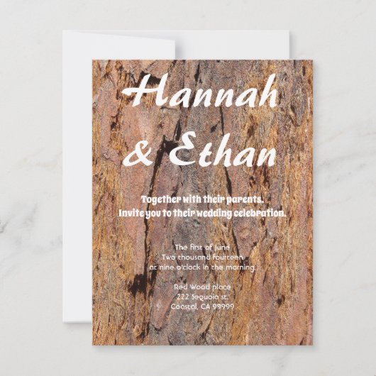 boomschors van sequoia kaart (Voorkant)