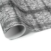 Boomschors Zwart En Wit Foto Close-up Patroon Cadeaupapier (Rol Hoek)