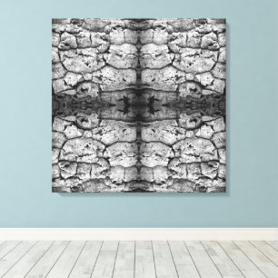 Boomschors Zwart Wit Foto Close-up Patroon Canvas Afdruk