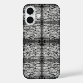 Boomschors zwart-wit foto close-up patroon iPhone 16 hoesje