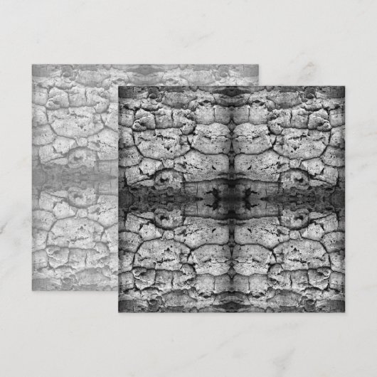 Boomschors zwart-wit foto close-up patroon kaart (Voorkant / Achterkant)
